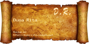 Dusa Rita névjegykártya